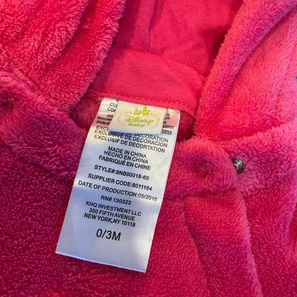 Disney Minnie Mouse Baby Onesie 0-3 month winter coat cover alls - Picture 2 of 2